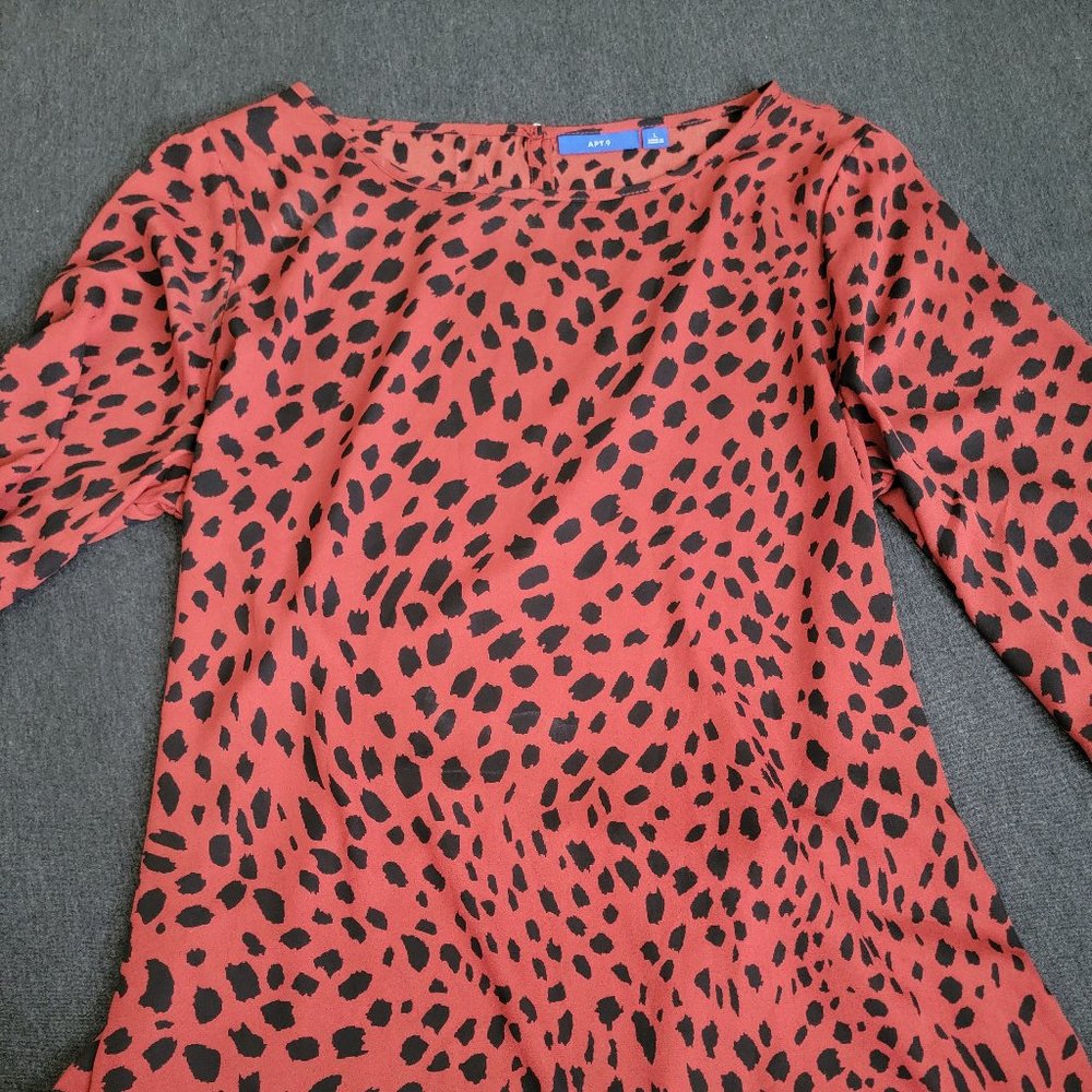 Apt 9 Maroon Animal Print Blouse
